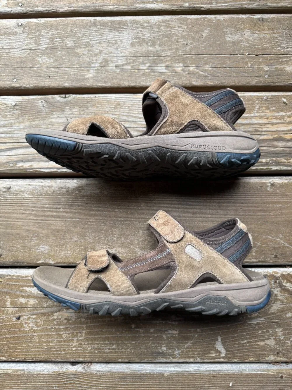 KURU Kurucloud TREAD Light Brown Sandal in Men's 12